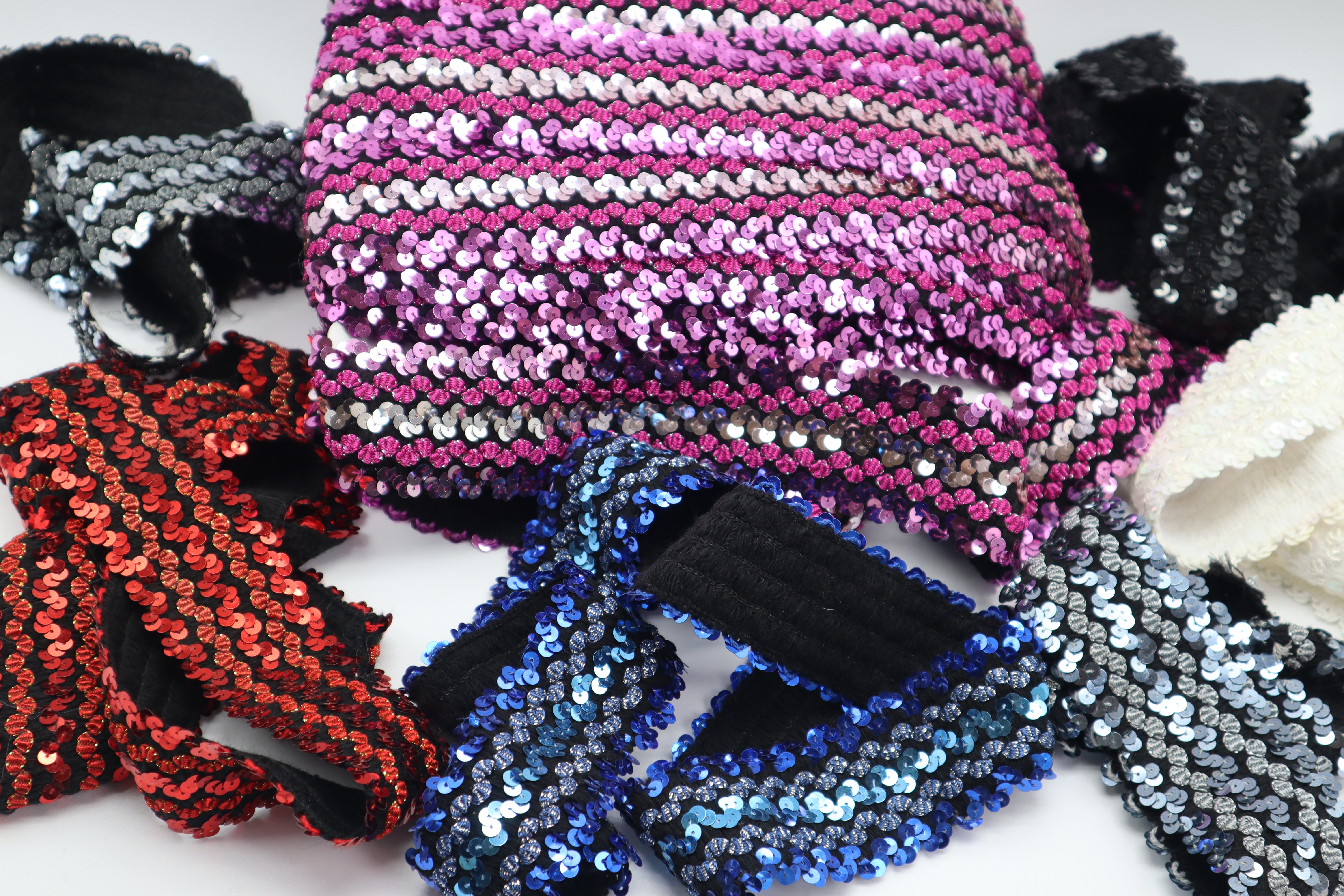 Galon paillettes élastique