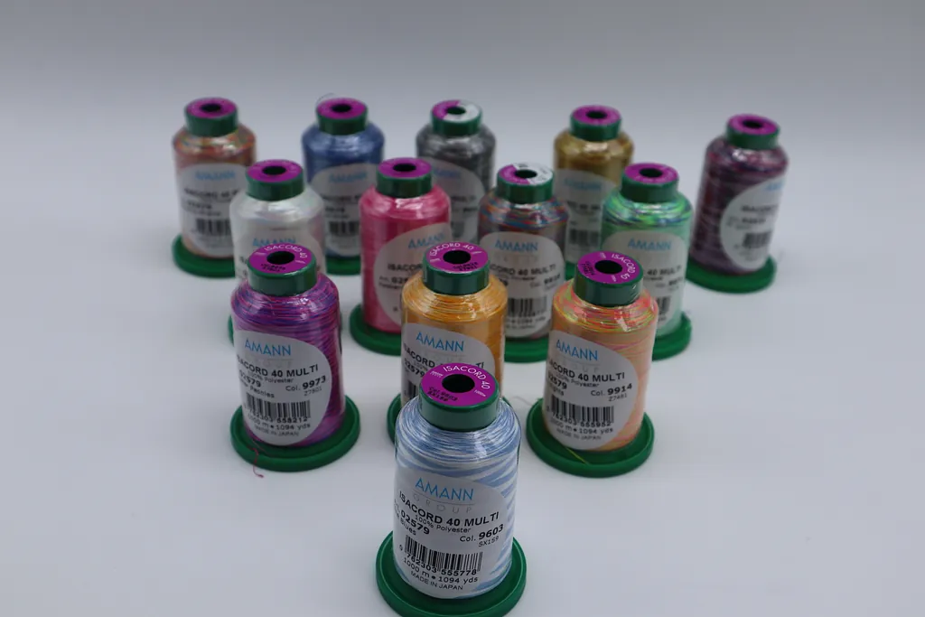Fil à broder multi couleur machine 1000mts 